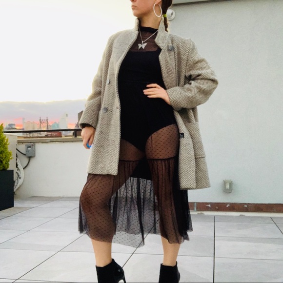 Who What Wear Boho Sheer Full Lace Mesh Long Dress - Picture 5 of 16